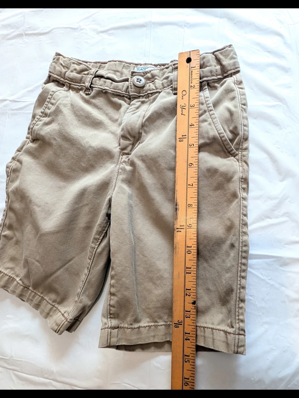 The Children’s Place Uniform Chino Shorts Khaki Tan Size Boys 7 School Preppy